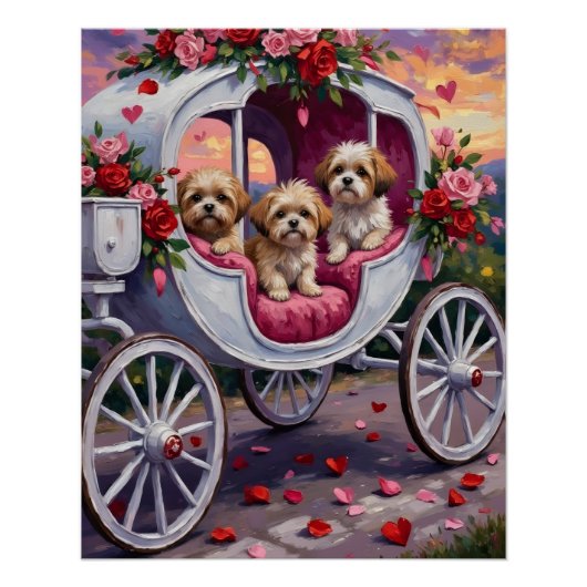 Shih Tzu Hond Valentijnsdag Perfect Poster (Voorkant)