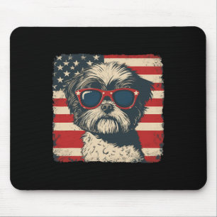 Shih Tzu-hond VS-vlag Patriottische vierde juli ma Muismat