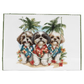 Shih Tzu Honden met Hawaiiaanse Shirten Groot Cadeauzakje (Achterkant)