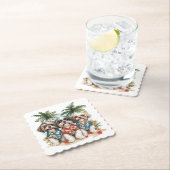 Shih Tzu Honden met Hawaiiaanse Shirten Kartonnen Onderzetters (Insitu)