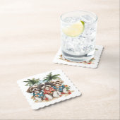 Shih Tzu Honden met Hawaiiaanse Shirten Kartonnen Onderzetters (Insitu)