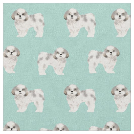 shih tzu-honden munt stof (Close Up)