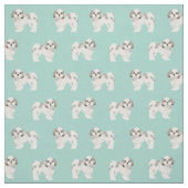 shih tzu-honden munt stof (Swatch)