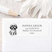 Shih Tzu Hondenadres Etiket (Insitu)