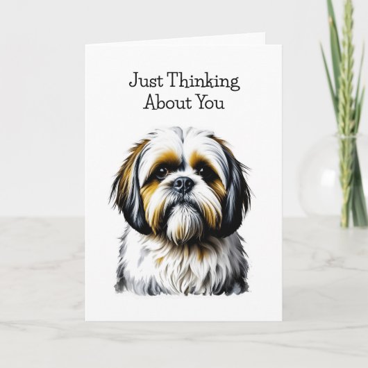 Shih Tzu Hondenliefhebbers | Gewoon aan je denken Kaart (Voorkant)