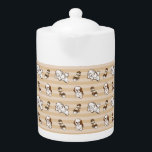 Shih Tzu hondenpatroon Theepot<br><div class="desc">Shih Tzu hondenpatroon</div>