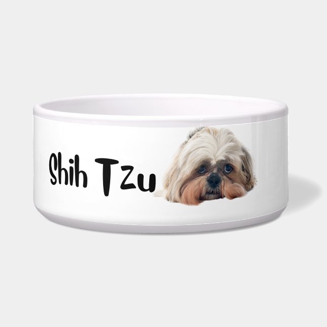 Shih Tzu - hondenras bowl Voerbakje (Voorkant)