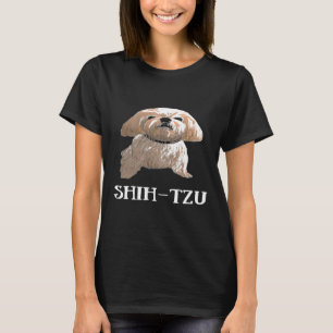 Shih Tzu Hondenras hand gekleurd T-shirt