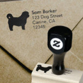 Shih Tzu Hondenras Silhouette Return-adres Rubberstempel
