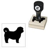 Shih Tzu Hondenras Silhouette Rubberstempel (Gestempeld)