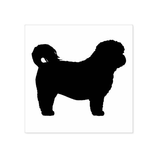 Shih Tzu Hondenras Silhouette Rubberstempel (Afrduk)