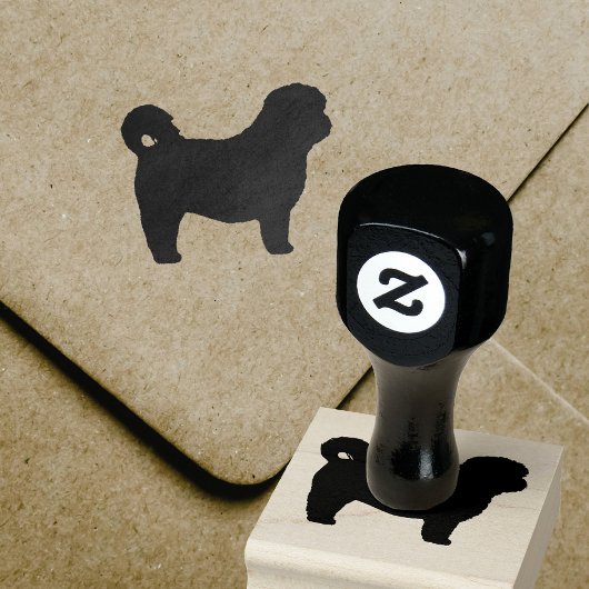 Shih Tzu Hondenras Silhouette Rubberstempel