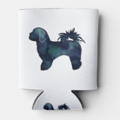 Shih Tzu Hondenras Silhouette Waterverf Blikjeskoeler (Voorkant)