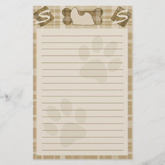 Shih Tzu Hondenras Stationery Briefpapier (Voorkant)