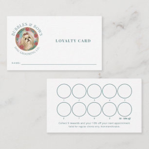 Shih Tzu Hondenverzorging Loyaltykaart Visitekaartje