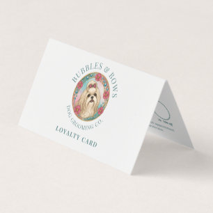 Shih Tzu Hondenverzorging Vouwkaart Loyalty Card Visitekaartje
