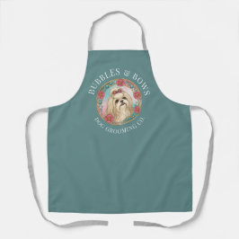 Shih Tzu Hondenverzorgings Schort | Deluxe Teal