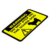 Shih Tzu Humoristische waakhond Waarschuwing Magneet (Linkerzijde)