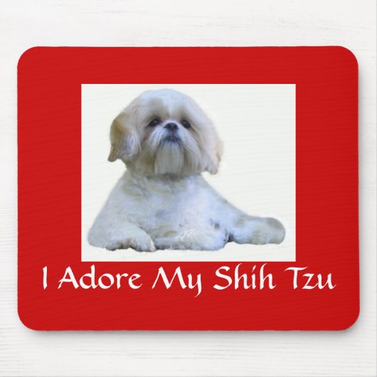 Shih Tzu I Adore Mousepad Muismat (Voorkant)