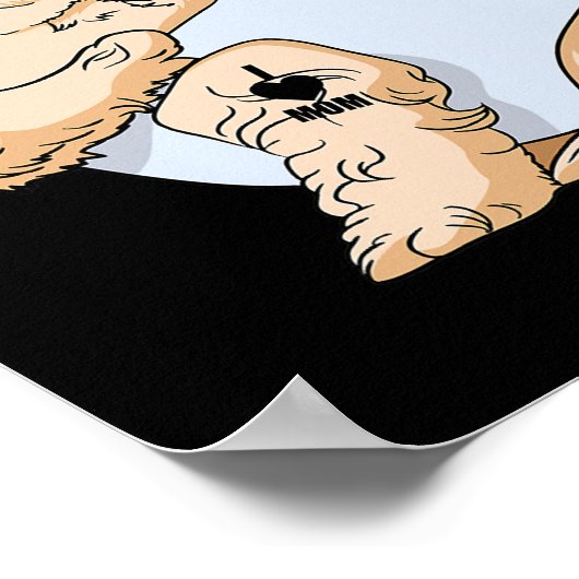 Shih Tzu I Love mama Tattoo Dog Funny Moederdag Poster (Hoek)