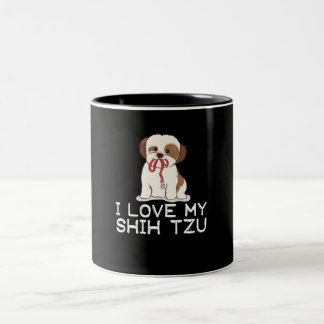 Shih Tzu | Ik hou van mijn sjiitische Tzu Tweekleurige Koffiemok