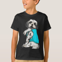 Shih Tzu Ik hou van papa Tattoo kleding, hond papa
