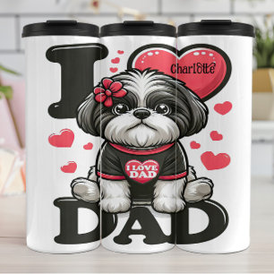 Shih Tzu: Ik hou van papa! Thermosbeker