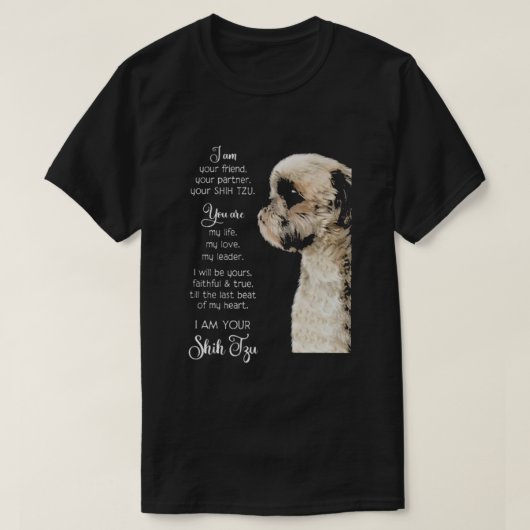 Shih Tzu Im je vriend T-shirt (Design voorkant)