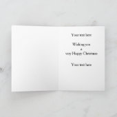 Shih Tzu in a Santa hat Christmas card Kaart (Binnen)