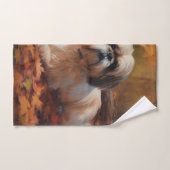 Shih Tzu in de herfst laat Herfst inspireren Bad Handdoek (Handdoek)