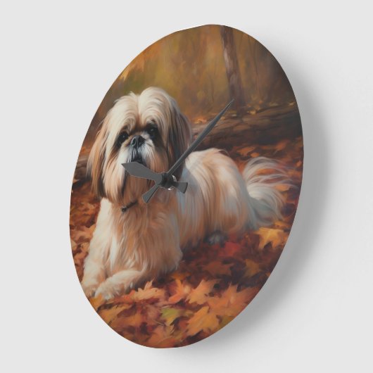 Shih Tzu in de herfst laat Herfst inspireren Grote Klok (Hoek)