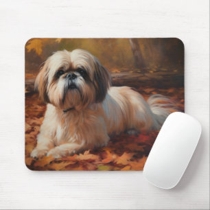 Shih Tzu in de herfst laat Herfst inspireren Muismat