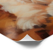 Shih Tzu in de herfst laat Herfst inspireren Perfect Poster (Hoek)