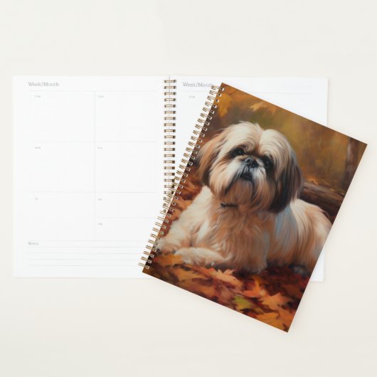 Shih Tzu in de herfst laat Herfst inspireren Planner (Display)