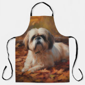 Shih Tzu in de herfst laat Herfst inspireren Schort (Voorkant)