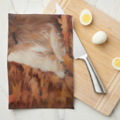 Shih Tzu in de herfst laat Herfst inspireren Theedoek (Quarter Fold)