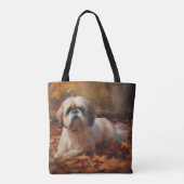 Shih Tzu in de herfst laat Herfst inspireren Tote Bag (Achterkant)