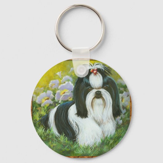 Shih Tzu in de Sleutelhanger van de tuin (Voorkant)