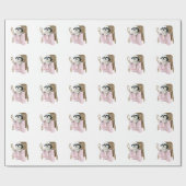 Shih tzu in het baby vervoer cadeaupapier (Vlak)