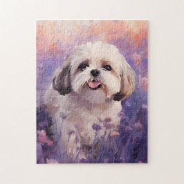 Shih Tzu in Lavendel veld Legpuzzel