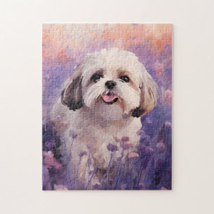 Shih Tzu in Lavendel veld Legpuzzel