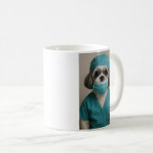 Shih Tzu in Scrubs Koffiemok (Voorkant rechts)
