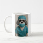 Shih Tzu in Scrubs Koffiemok (Links)