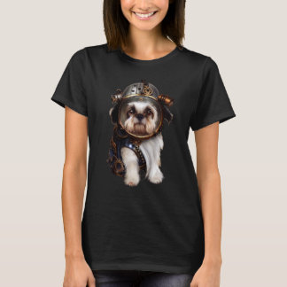 Shih Tzu in Stoom Punk stijl  Huisdier    Kleine H T-shirt