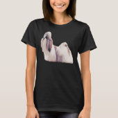 Shih Tzu in volle jas kleurrijke silhouet leeuw ho T-shirt (Voorkant)