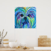Shih Tzu Intense Colors Poster (Keuken)