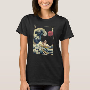 Shih Tzu Japans Kanagawa Wave Surf Dog T-shirt