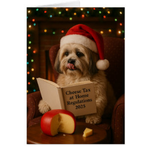 Shih Tzu 'Kaasbelasting' Kerstkaart