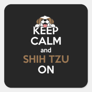 Shih Tzu | Kalm houden en Tzu blijven draaien Vierkante Sticker