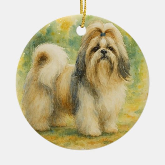 Shih Tzu Keramisch Ornament (Voorkant)